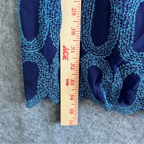 FROCK by Tracy Reese Judy Dress Embroidered Silk Navy Blue Size 6 NWT - Picture 11 of 12